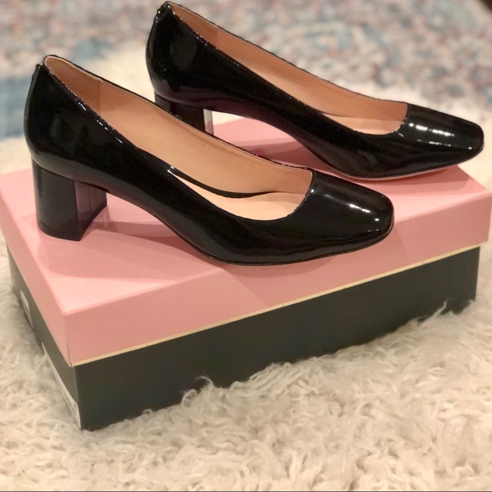 Kate Spade Patent Leather Kylah Block Heels Sz 6